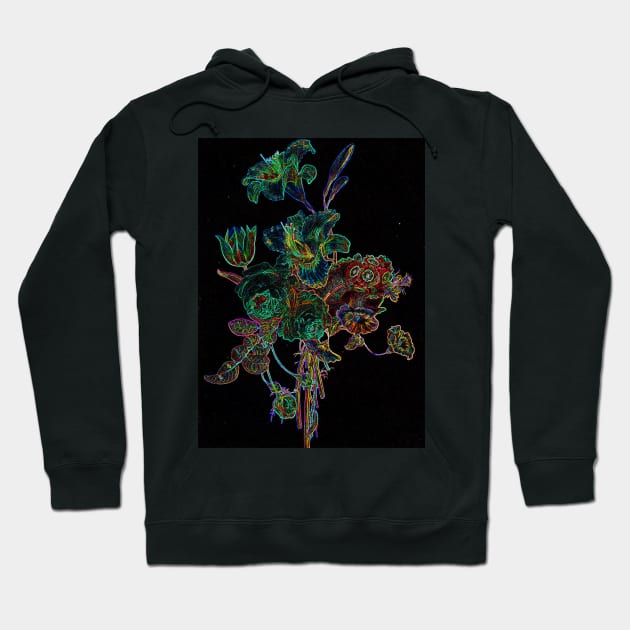 Black Panther Art - Flower Bouquet with Glowing Edges 5 Hoodie by The Black Panther